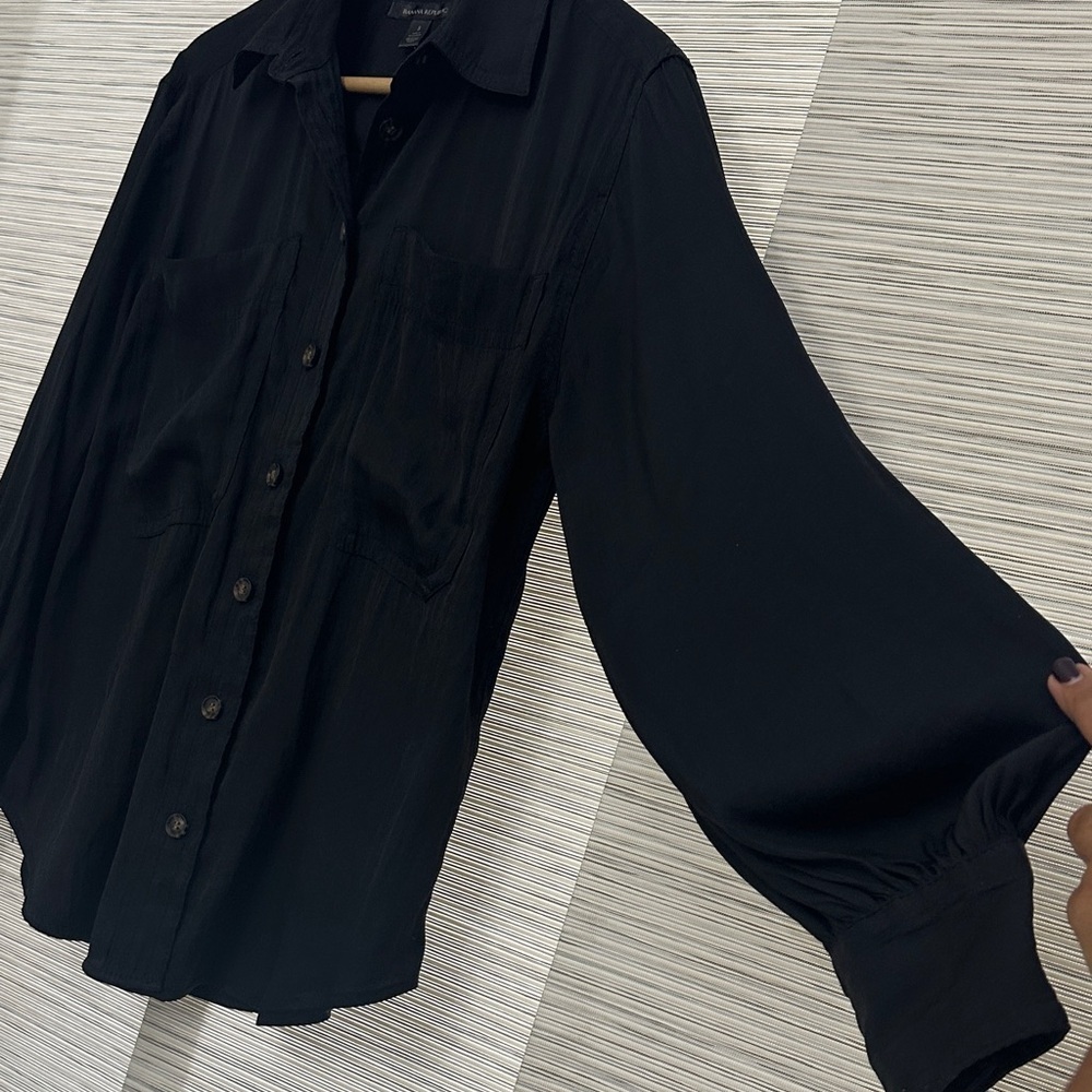 Banana Republic Balloon-Sleeve Safari Shirt Sz. S‎ - Picture 6 of 10